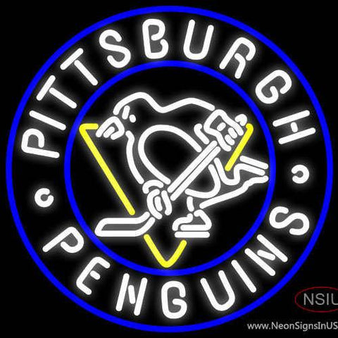 Pittsburgh Penguins Real Neon Glass Tube Neon Sign