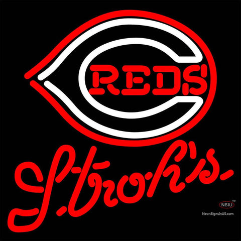 Strohs Cincinnati Reds MLB Beer Neon Sign x 