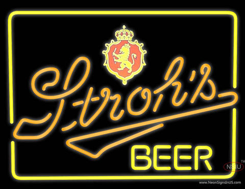 Strohs Lighted Neon Beer Sign