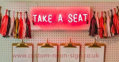 Take A Seat Wedding Home Deco Neon Sign 