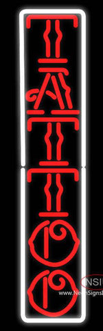 Red/White Tattoo Real Neon Glass Tube Neon Sign 