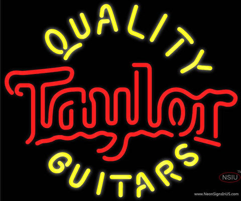 Taylor Quality Guitars Real Neon Glass Tube Neon Sign x