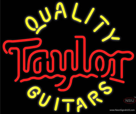 Taylor Quality Guitars Real Neon Glass Tube Neon Sign x 