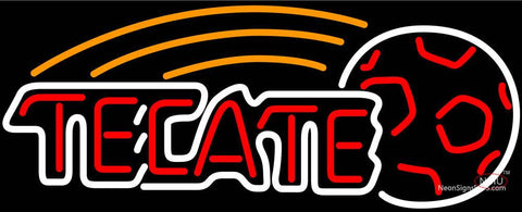 Tecate Soccer Ball Neon Beer Sign 