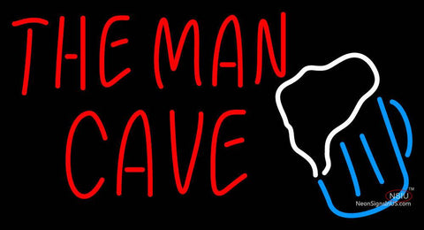 The Man Cave Beer Glass Neon Beer Sign