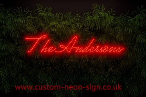 The Andersons Wedding Home Deco Neon Sign 