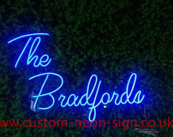 The Bradfords Wedding Home Deco Neon Sign 
