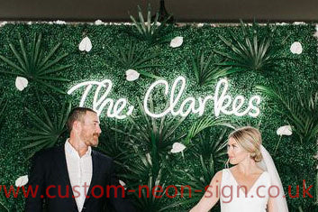 The Clarkes Wedding Home Deco Neon Sign