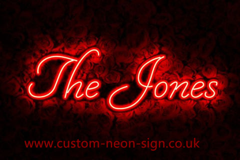 The Jones Wedding Home Deco Neon Sign