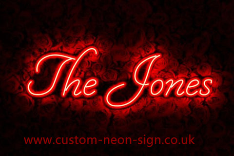 The Jones Wedding Home Deco Neon Sign 