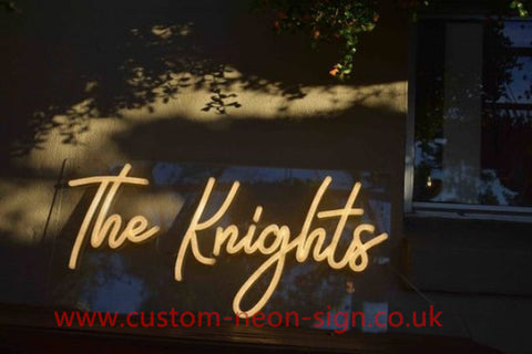 The Knights Wedding Home Deco Neon Sign 