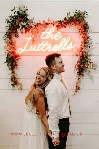 The Luttrells Wedding Home Deco Neon Sign 
