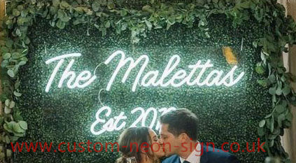 The Malettas Wedding Home Deco Neon Sign