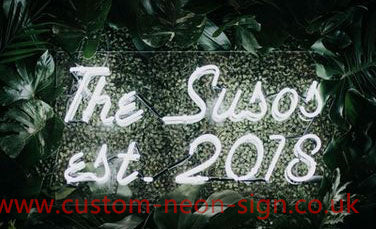 The Susos Est 2018 Wedding Home Deco Neon Sign