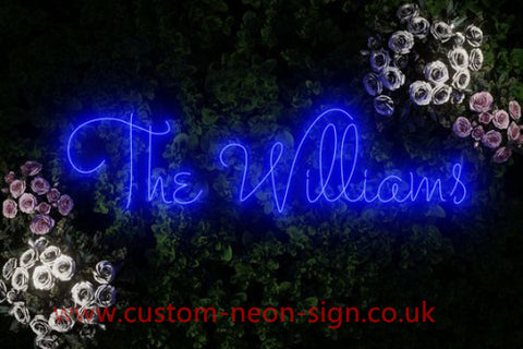 The Williams Wedding Home Deco Neon Sign