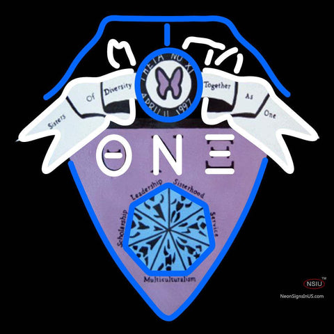 Theta Nu Xi Logo Neon Sign