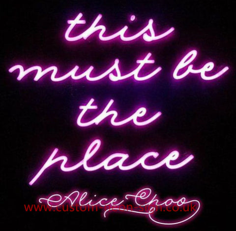 This Must Be The Place Wedding Home Deco Neon Sign 