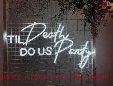Til Death Do Us Party Wedding Home Deco Neon Sign 