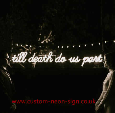 Till Death Do Us Party Wedding Home Deco Neon Sign 