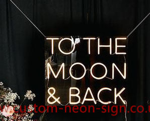 To The Moon And Back Wedding Home Deco Neon Sign 