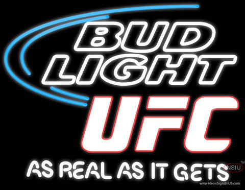 Bud Light Ultimate Fighting Championship Ufc Logo Neon Beer Sign-