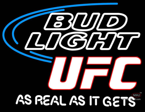 Bud Light Ultimate Fighting Championship Ufc Logo Neon Beer Sign-