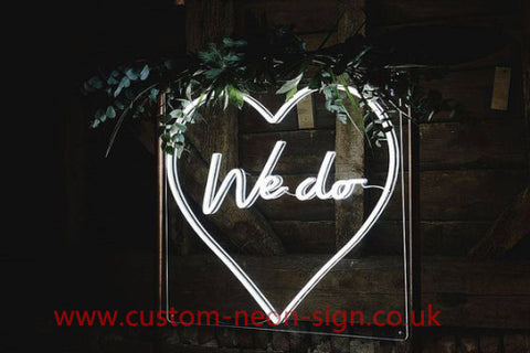 We Do With Love Wedding Home Deco Neon Sign 