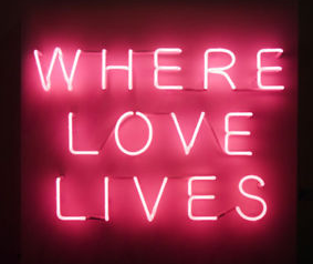 Where Love Lives Handmade Art Neon Sign Wall Decor Light 