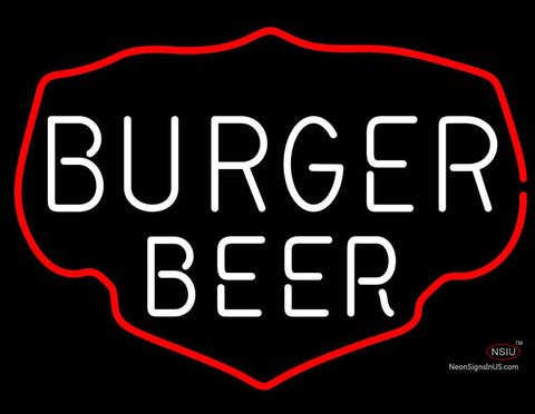 White Burger Beer Neon Sign 