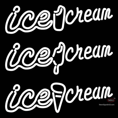 White Ice Cream Neon Sign 
