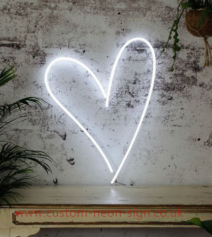 White Color Love Wedding Home Deco Neon Sign 