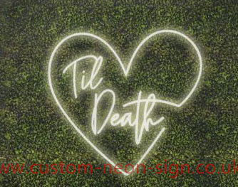 White Tel Death Wedding Home Deco Neon Sign 