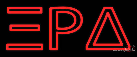 Xi Rho Delta Real Neon Glass Tube Neon Sign 