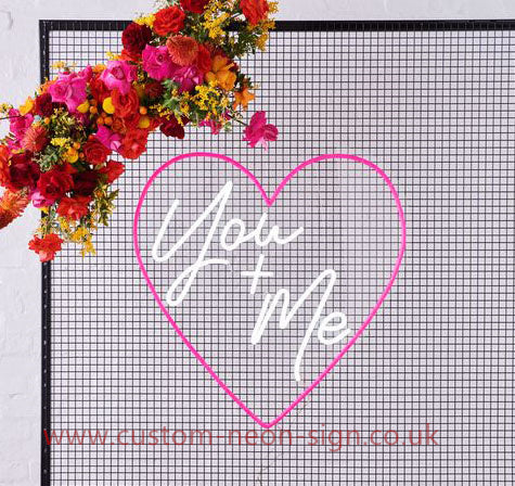 You And Me Wedding Home Deco Neon Sign 