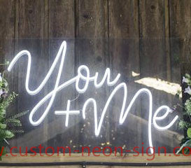 You And Me Wedding Home Deco Neon Sign