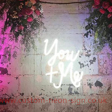 You And Me White Wedding Home Deco Neon Sign 