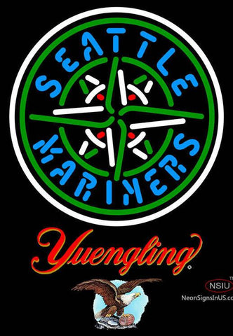 Yuengling Seattle Mariners MLB Real Neon Glass Tube Neon Sign