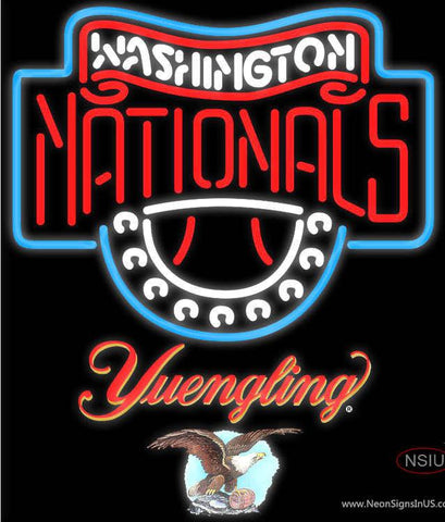 Yuengling Washington Nationals MLB Real Neon Glass Tube Neon Sign