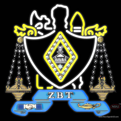 Zeta Beta Tau Chapters Logo Real Neon Glass Tube Neon Sign 